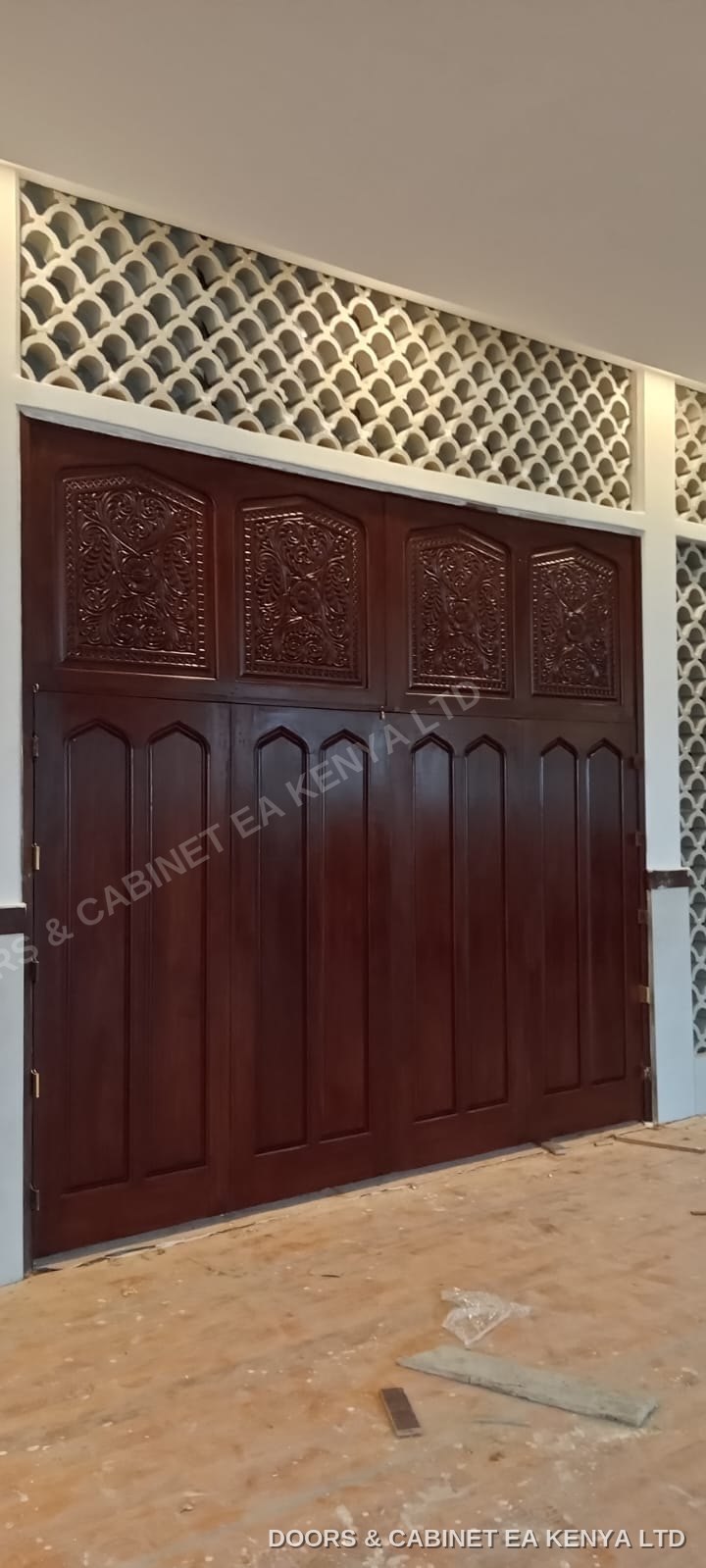 Carved Swahili Folding Doors — Doors
