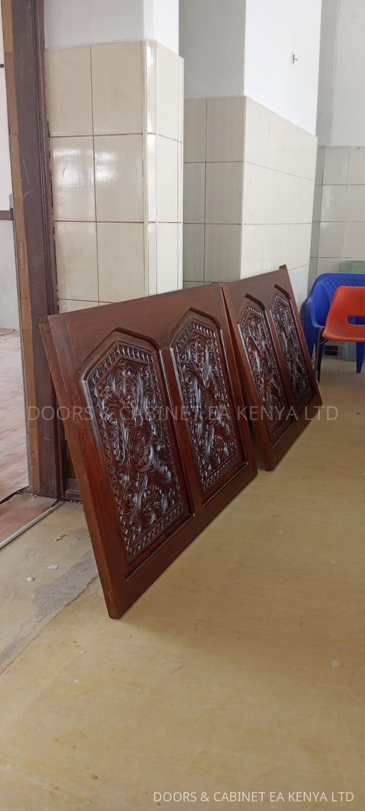 Carved Leaf-Panel Door Leaves — Doors by Doors and Cabinet EA, Mombasa