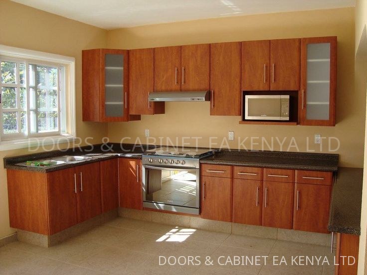 Custom kitchen cabinets built by Doors and Cabinet EA Kenya Ltd in Kenya