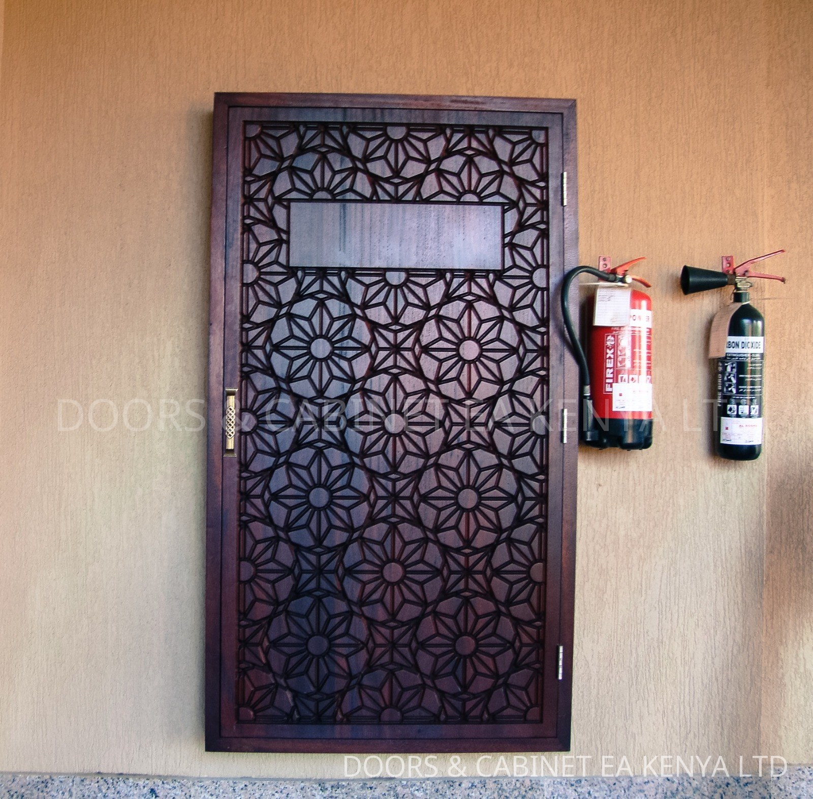 Star Fretwork Cabinet Door — Carved & Fretwork Panels by Doors and Cabinet EA, Mombasa